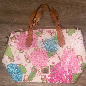 Dooney & Bourke Hydrangea Monogram Celeste Satchel Handbag